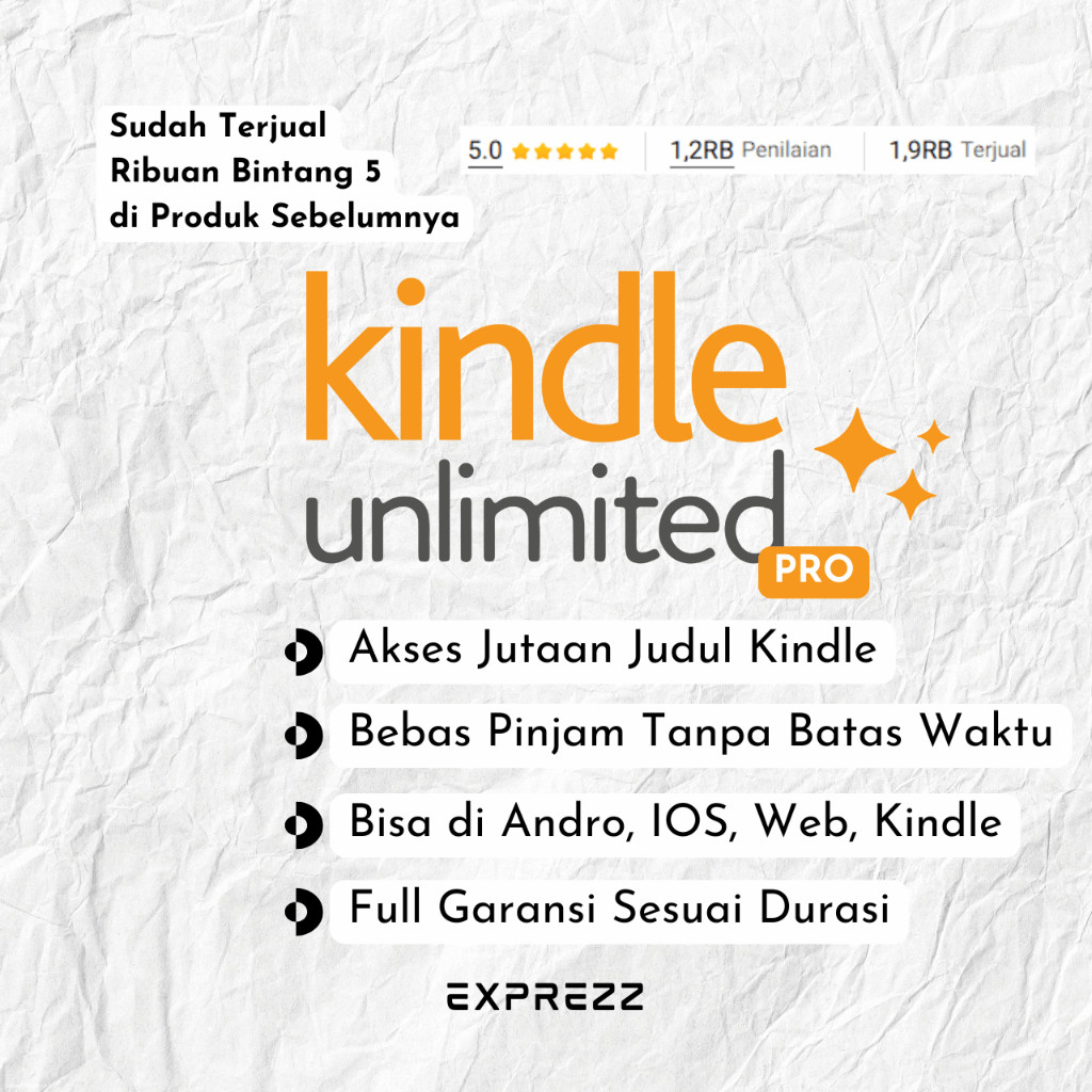KINDLE UNLIMITED TERMURAH | PROSES CEPAT | FULL GARANSI