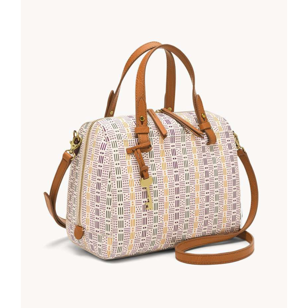 FOSSIL Rachel Satchel in White Multi