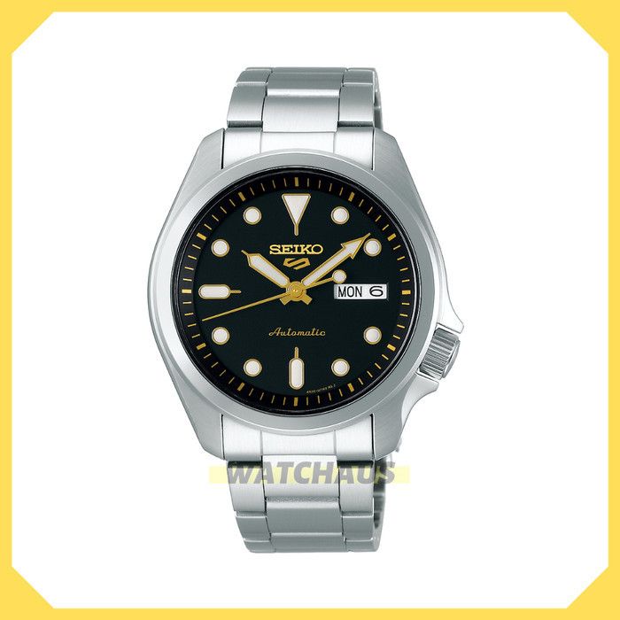JAM TANGAN PRIA SEIKO 5 SPORT SRPE57K1 SKX SPORT AUTOMATIC ANALOG BLACK SILVER STAINLESS STRAP