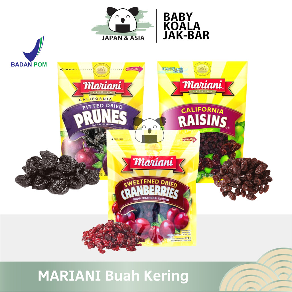 

MARIANI Prune Dry Plum/ Raisins Kismis/ Cranberries 170 g - BKJ