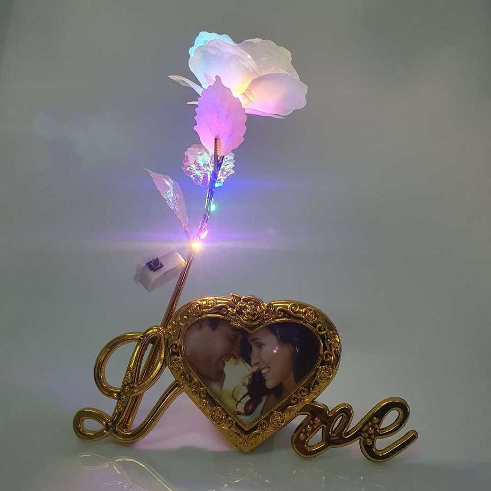 

Special Diskon BEFINR Bunga Mawar Dekorasi LED Artificial Luminous Flower Photo Frame - BF-242