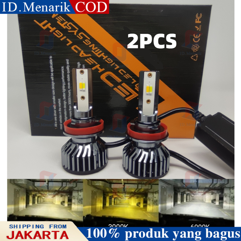 LAMPU LED MOBIL H4 H11 H1 H16 2pcs BZL LAMPU LED HEADLAMP FOGLAMP H4 H11 H16 H1 HIR2 TIGA 3 WARNA TR