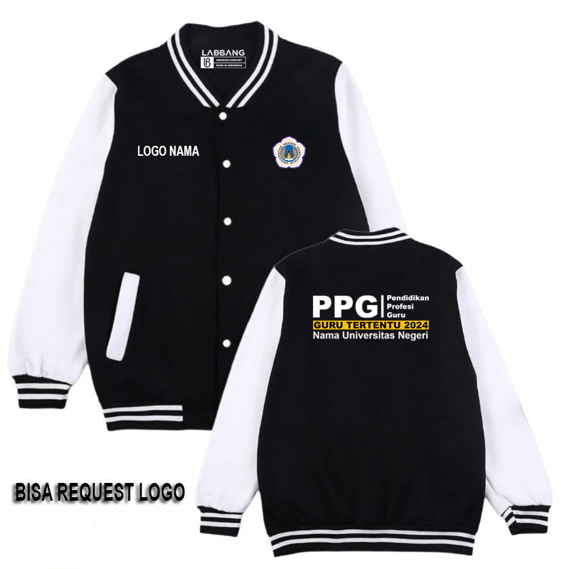 Terbaru.. Jacket Varsity Pria Wanita PGRI | PPG Pendidikan Profesi Guru Jaket Baseball Kancing Unise
