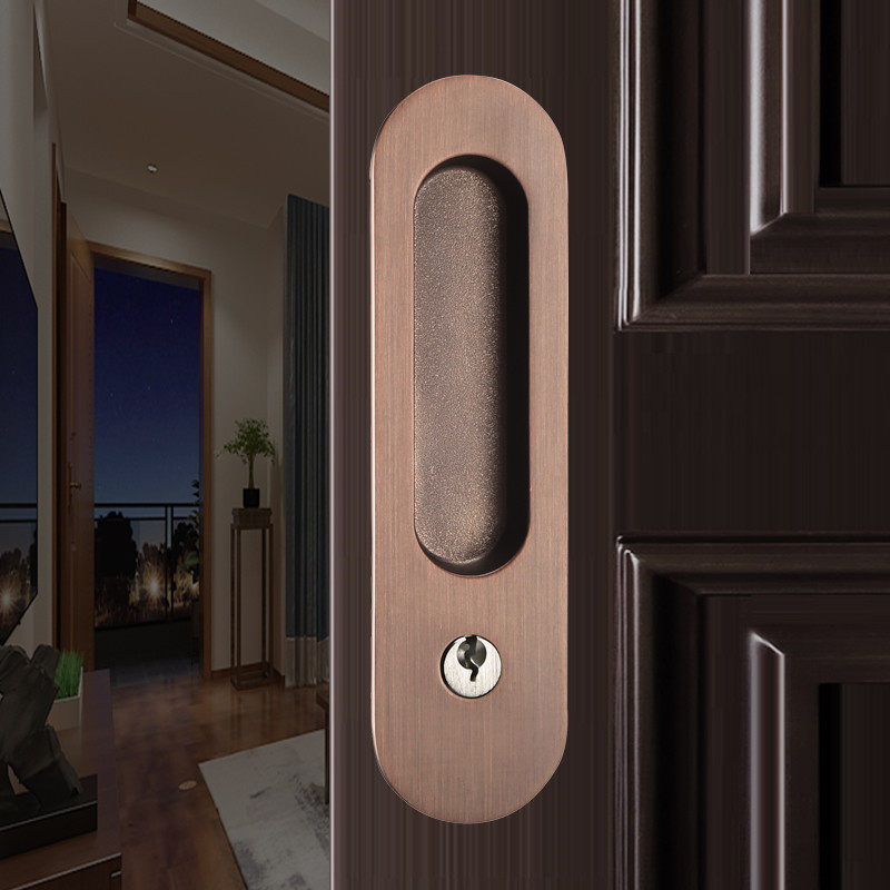 TOPKNORR Sliding Door Lock Invisible Indoor Sliding Door Lock Kitchen Folding Door Single Hook With 