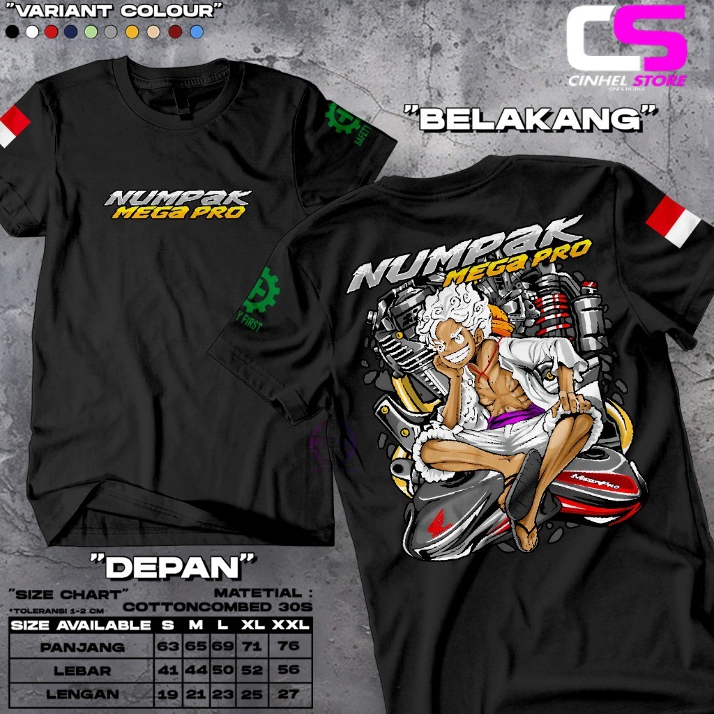 Baju Kaos Pria Numpak Honda Herex Mp Mega Pro Megapro Primus Gank | Kaos Distro Pria | Baju Kaos Pri