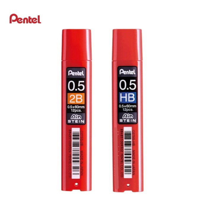 

Isi Pensil Mekanik Pentel C275S Ain Stein Lead 0.5 mm 2B & HB Refill Pencil tidak mudah patah – jual 1 Tube 12 Leads - 2B