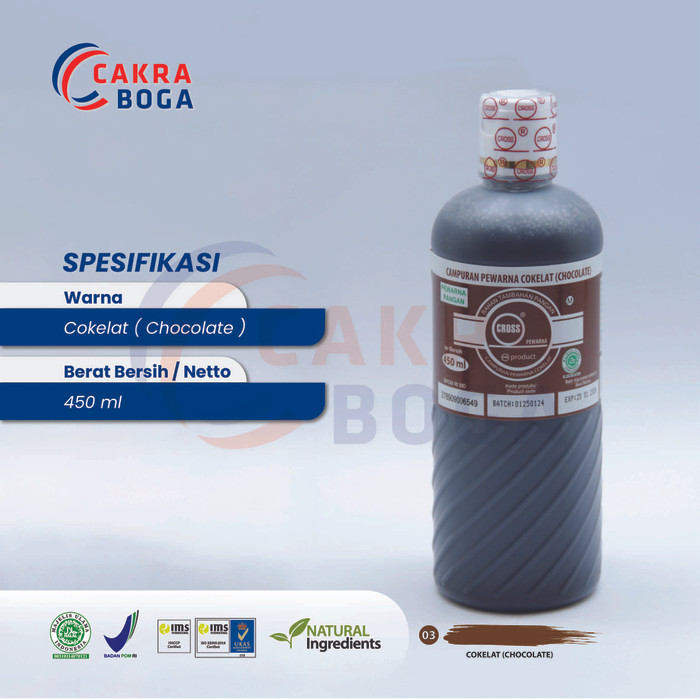

Pewarna Makanan Cross 450 ml / Food Colouring - Chocolate