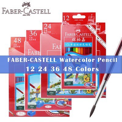 

Pensil Warna Air / Watercolour Pencils Panjang - Faber Castell 12 / 24 / 36 / 48 Warna