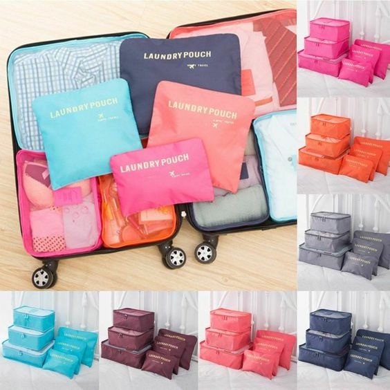 [oddsolshop] pekanbaru/Tas travel 6 In 1 Traveling Bag Organizer / Storage box