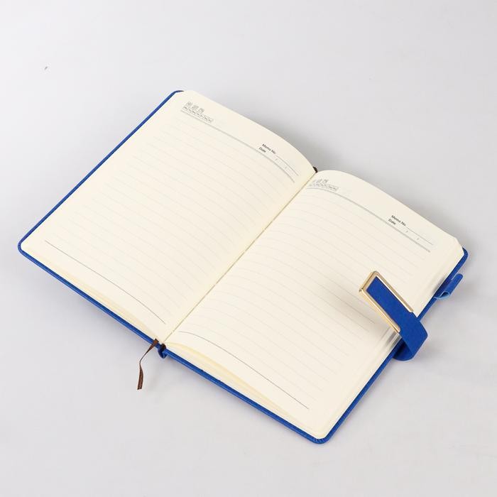 

TERLARIS! (Bisa Custom Nama/ Logo) Notebook Agenda Kulit Ukuran A5 | Buku Catatan Kerja Cover Kulit A5/ Buku Agenda Kulit A5/ Agenda Custom Nama PU Leather - NON CUSTOM, Biru BCA