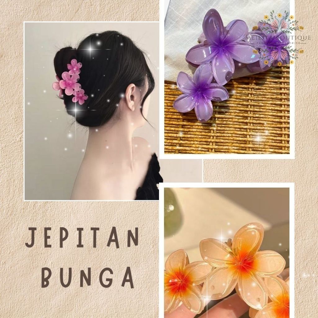 Jepit Klip Rambut Bunga Bali Kamboja Besar
