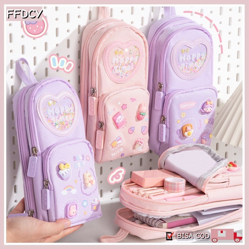 

Tempat Pensil Kotak 3D Anak Perempuan Lucu Besar/ Kotak Pensil Kanvas 6 Ruang/Kotak Pensil Anak Sekolah/Tempat Pensil Kapasitas Besar Stroberi/ceri/es Krim Tempat Pensil Kreatif Yang Lucu