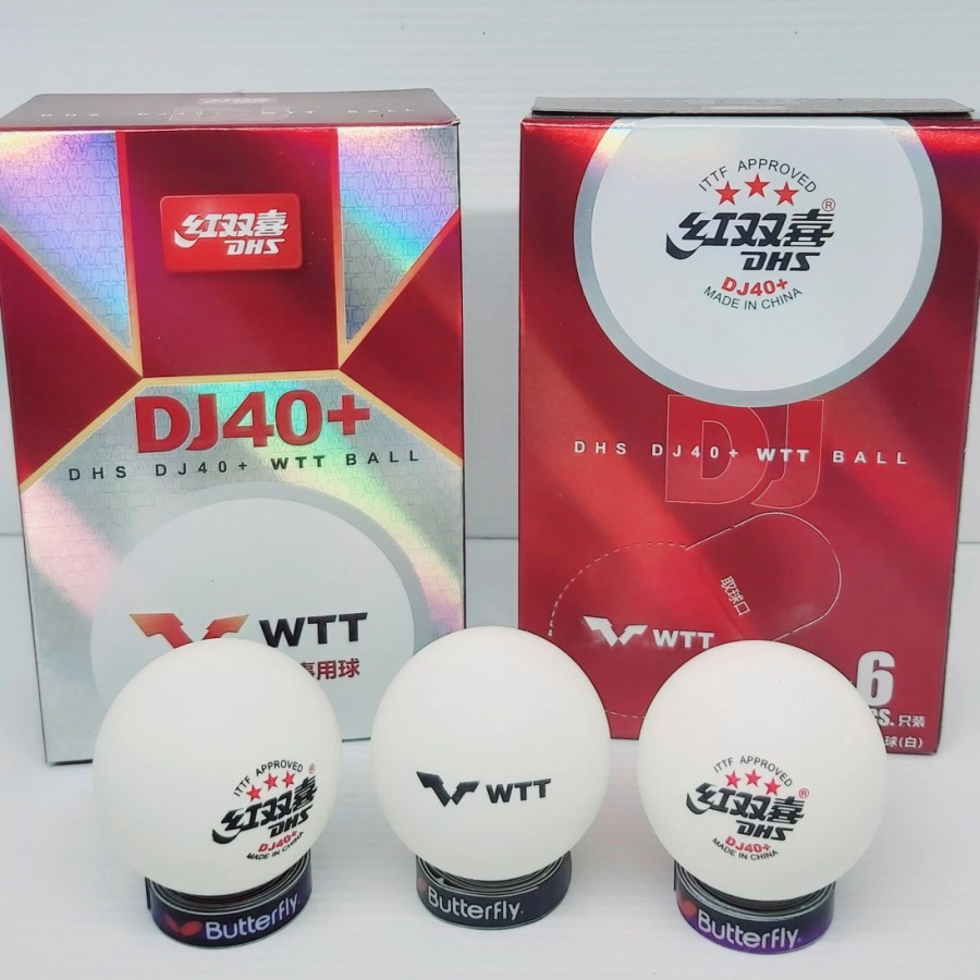 ORIGINAL Bola Pingpong DHS 3 Star DJ40+ Busan - Tenis Meja DHS WTT 3STAR WORLD