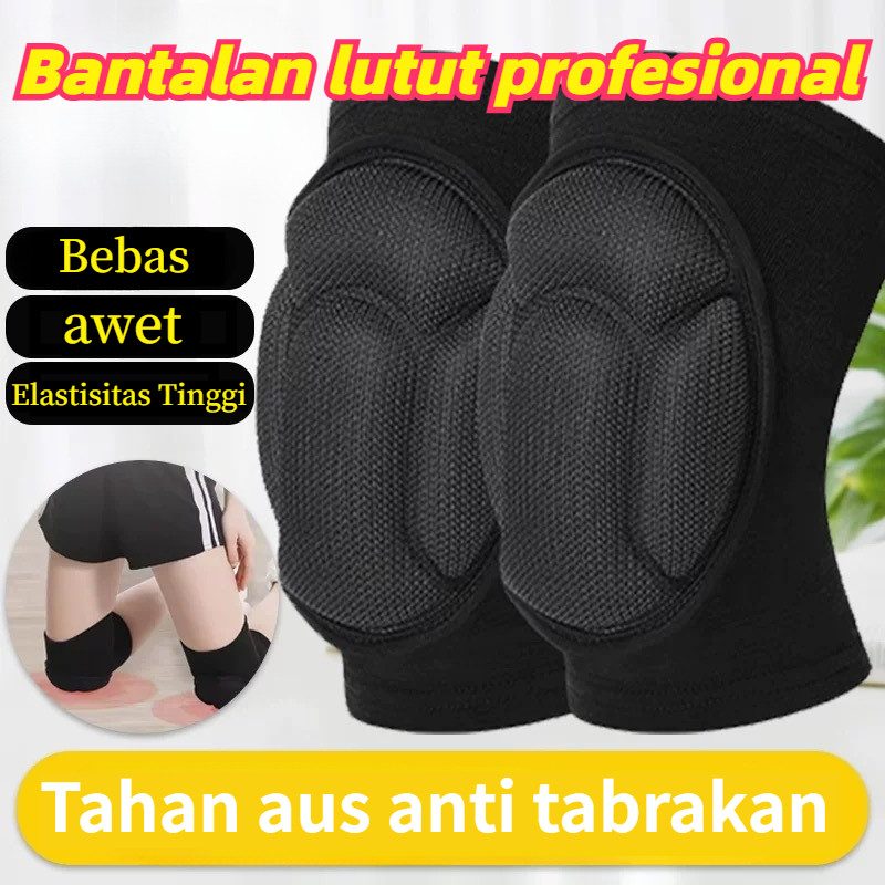 Knee Pad Busa Sepasang | Pelindung Lutut Basket Voli Sepakbola Badminton | Aksesoris Olahraga