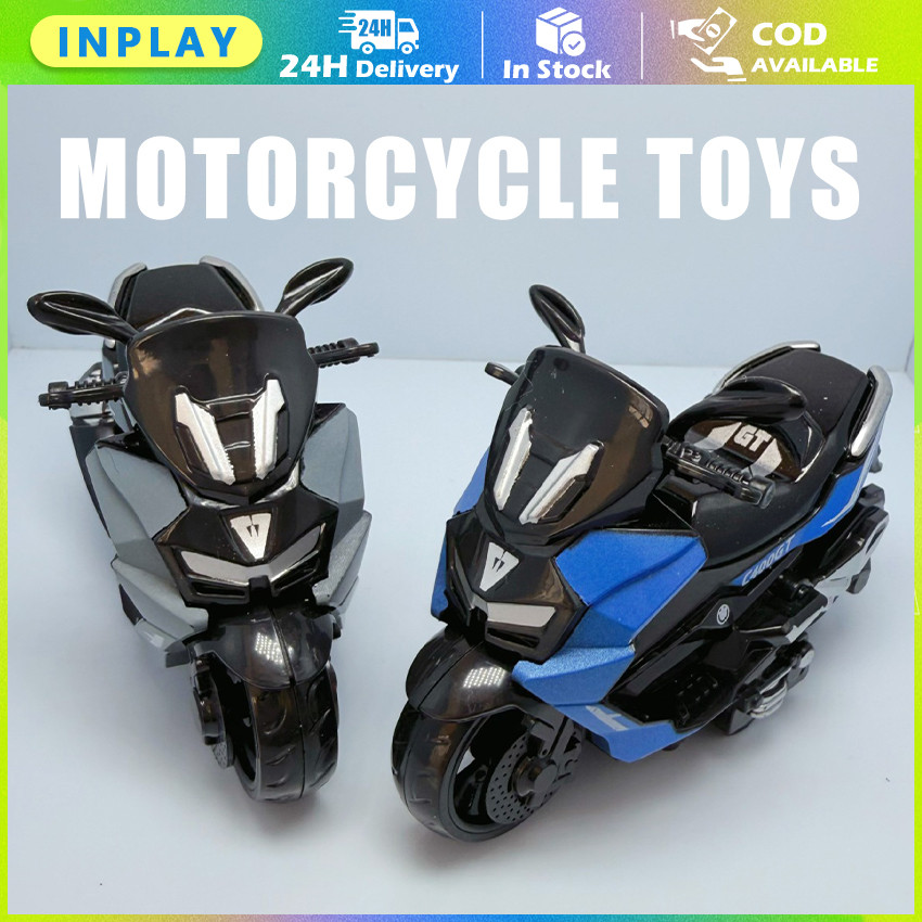 Motor Diecast Mini 1:36 Nmax / Mainan Tarik Mundur Anak Bahan Alloy Metal Cocok untuk Koleksi & Paja