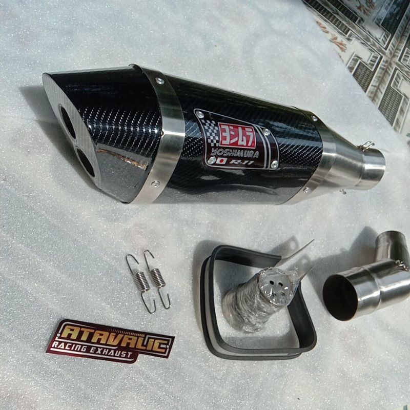 Knalpot rc Yoshimura R11 karbon+slipon +DB killer ninja 250fi old/250new/250 mono/250 karbu z250