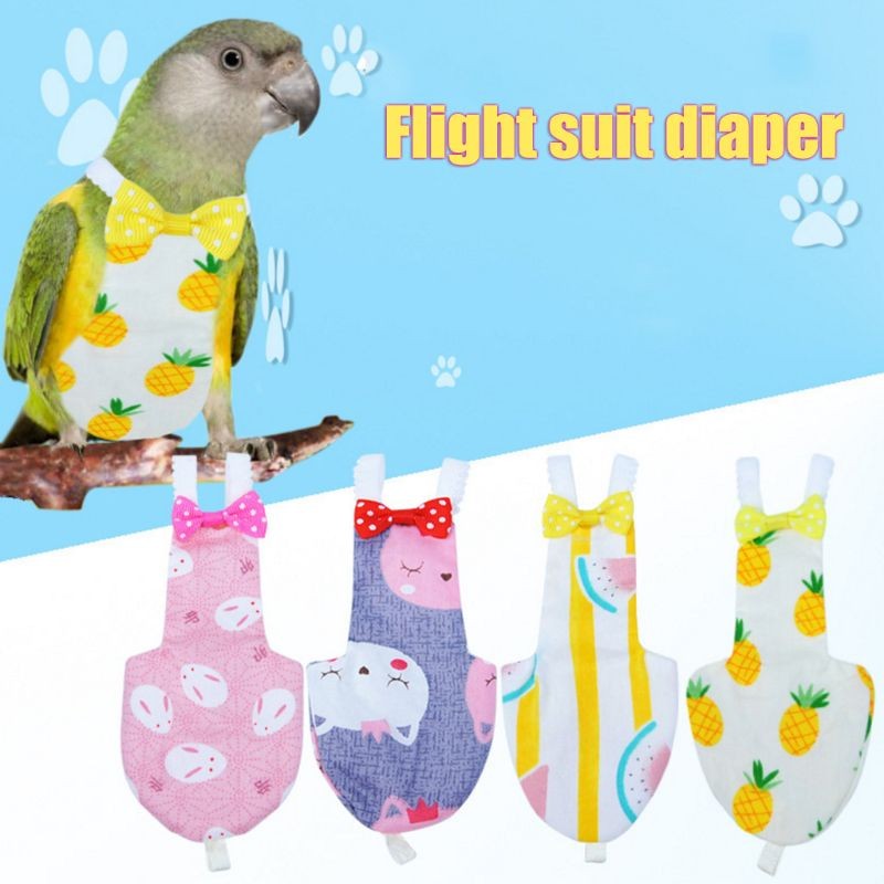 Bird Parrot Diaper Cockatiel Pigeons Medium Large Pet Birds Flight Suit Clothes Pet Birds Feces Pock