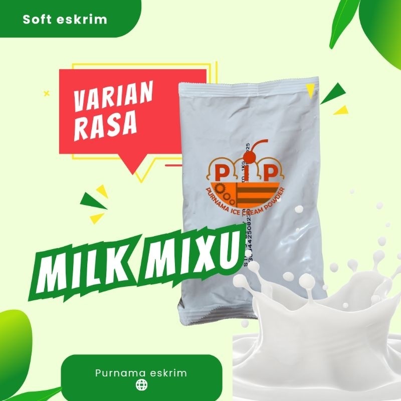 

bubuk soft eskrim varian milk mixu