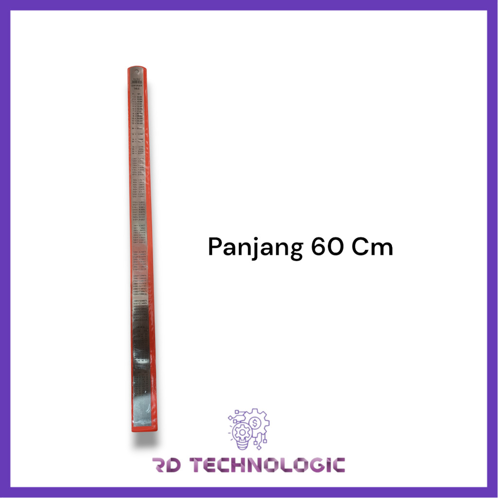 

penggaris besi stainless Ukuran Panjang 60 cm [RD]