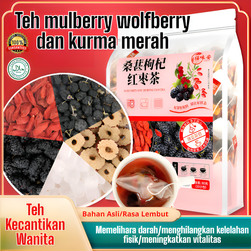 

✨【Penambah Energi & Vitalitas】✨ Teh Kesehatan Bunga Kering Goji Hitam Kurma Merah & Murbei 100g/200g/ Teh Rejuvenasi Pria/ Teh Herbal Goji & Kurma Merah/ Teh Bunga Kering Kemasan Individu/ Teh Penjaga Hati untuk Lembur & Larut Malam