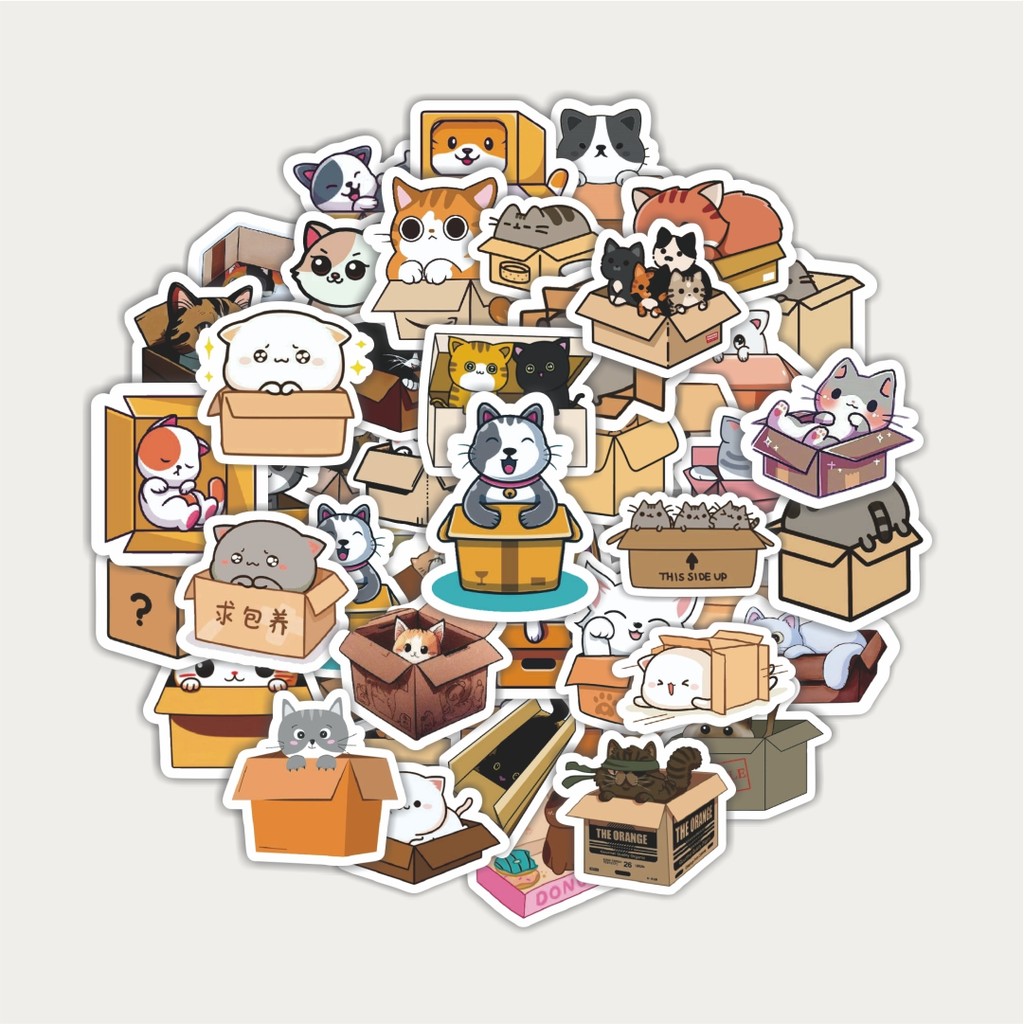 

Sticker Pack Stiker Cat/Kucing Kawaii V2 | Sticker TUMBLR | Stiker LAPTOP KOPER HELM
