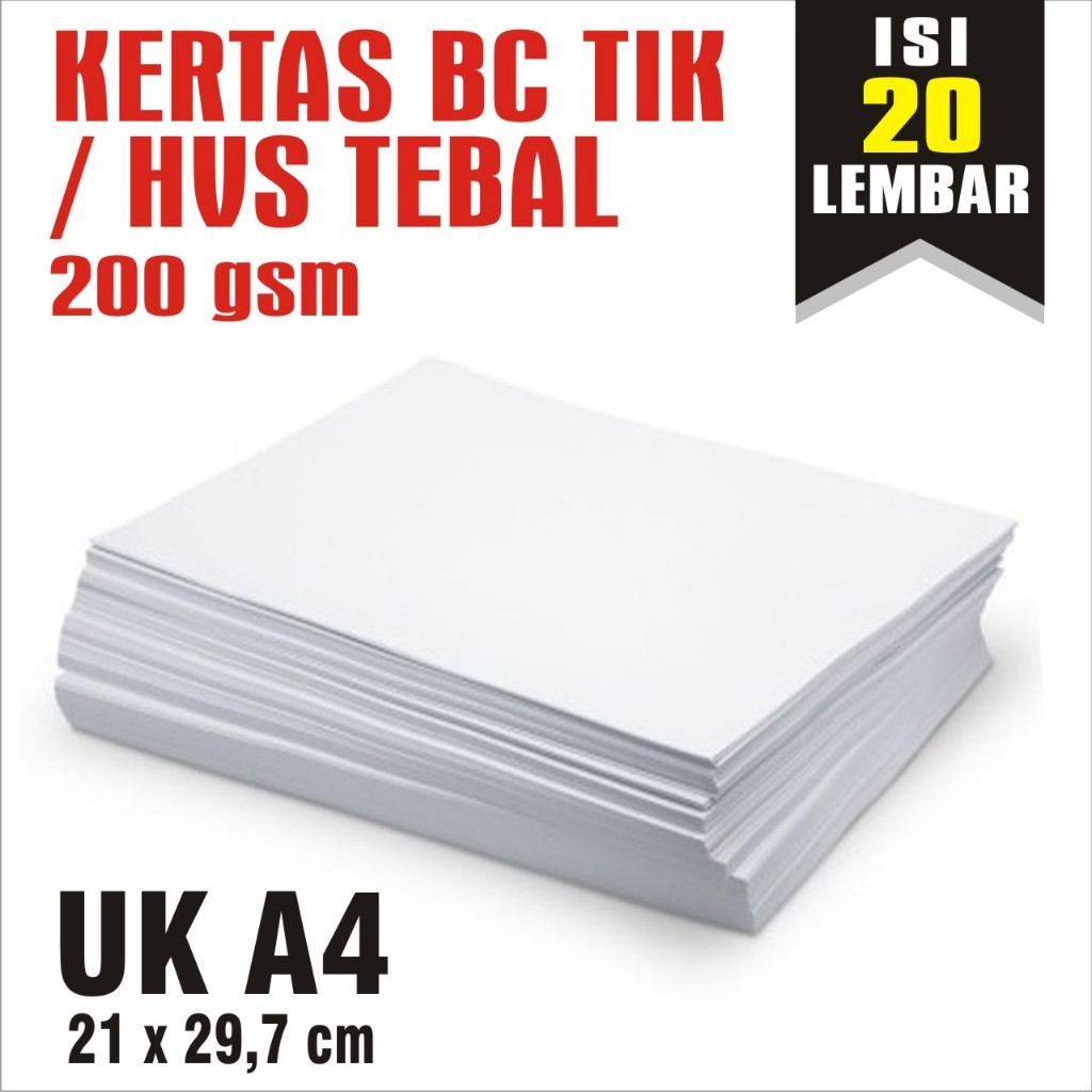 

Kertas Polos Brief card/BC/Tik 200 gsm isi 50 lembar