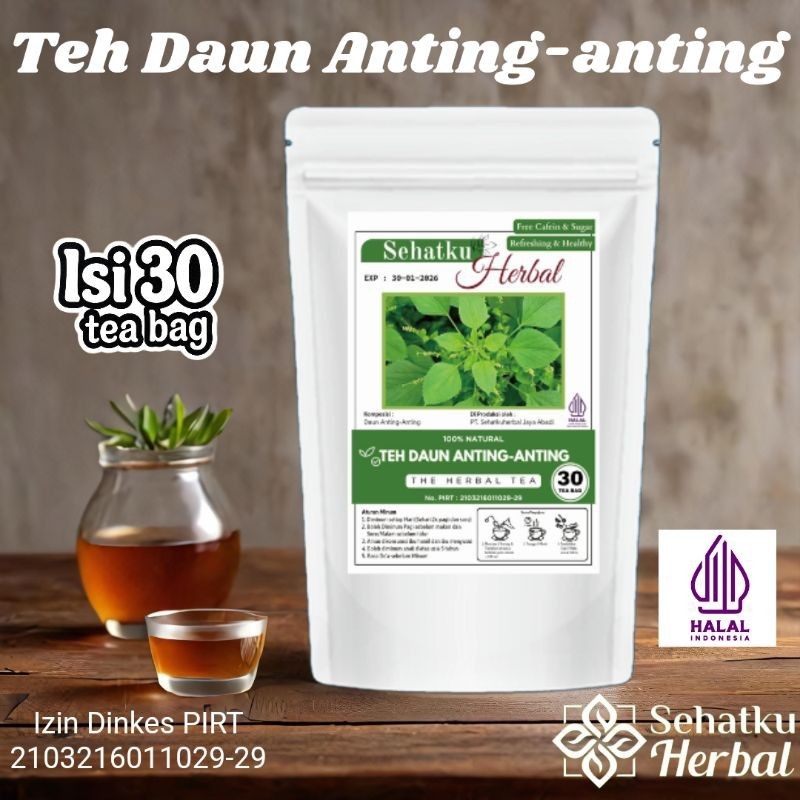 

SEHATKUHERBAL Teh Daun Anting-anting isi 30 tea bag
