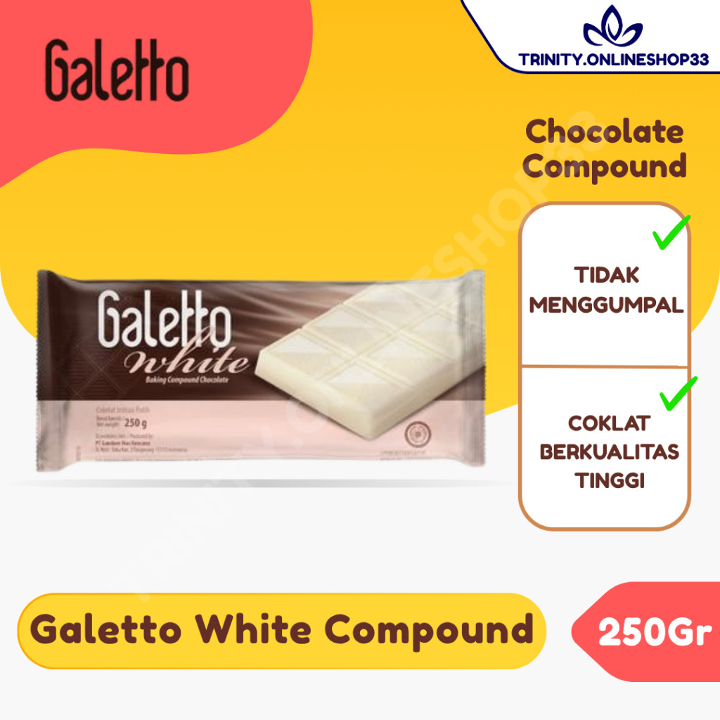 

New Coklat Batangan / Coklat Compound GALETTO WHITE 250grPremium