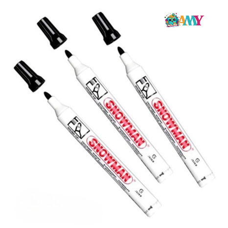 

(1PCS)SNOWMAN SPIDOL G-12 PERMANENT HITAM AMY STASIONARY