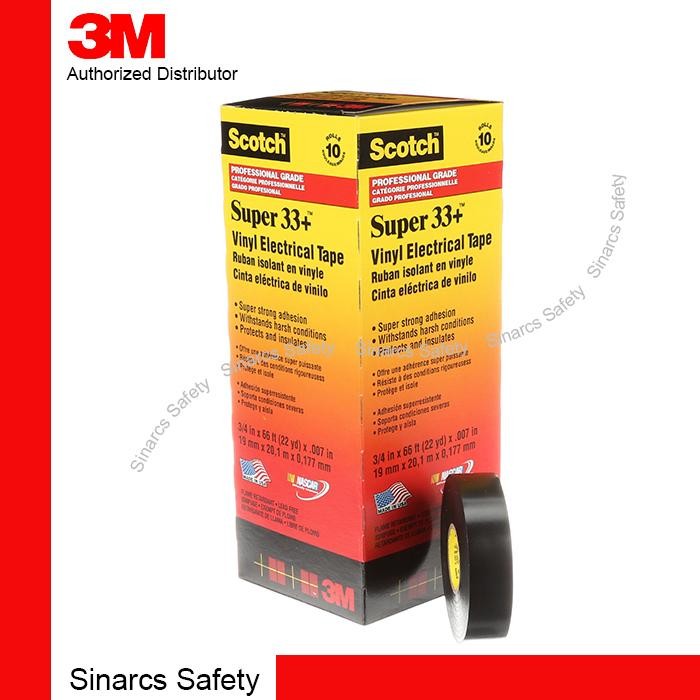 

3M Scotch Super 33+ Vinyl Electrical Tape 3/4 inch x 66 ft - Hitam