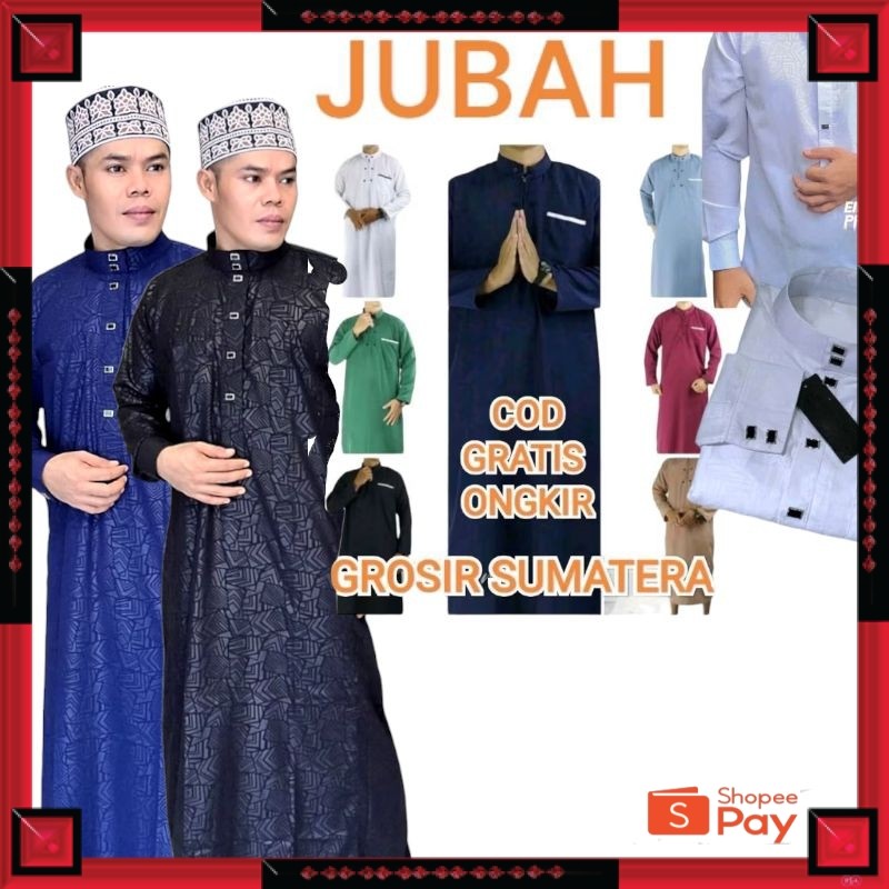 [PREMIUM ORIGINAL] JUBAH PANJANG PUTIH HITAM GAMIS MUSLIM polos JUBAH KOKO ACEH GAMIS PRIA ACEH BAJU