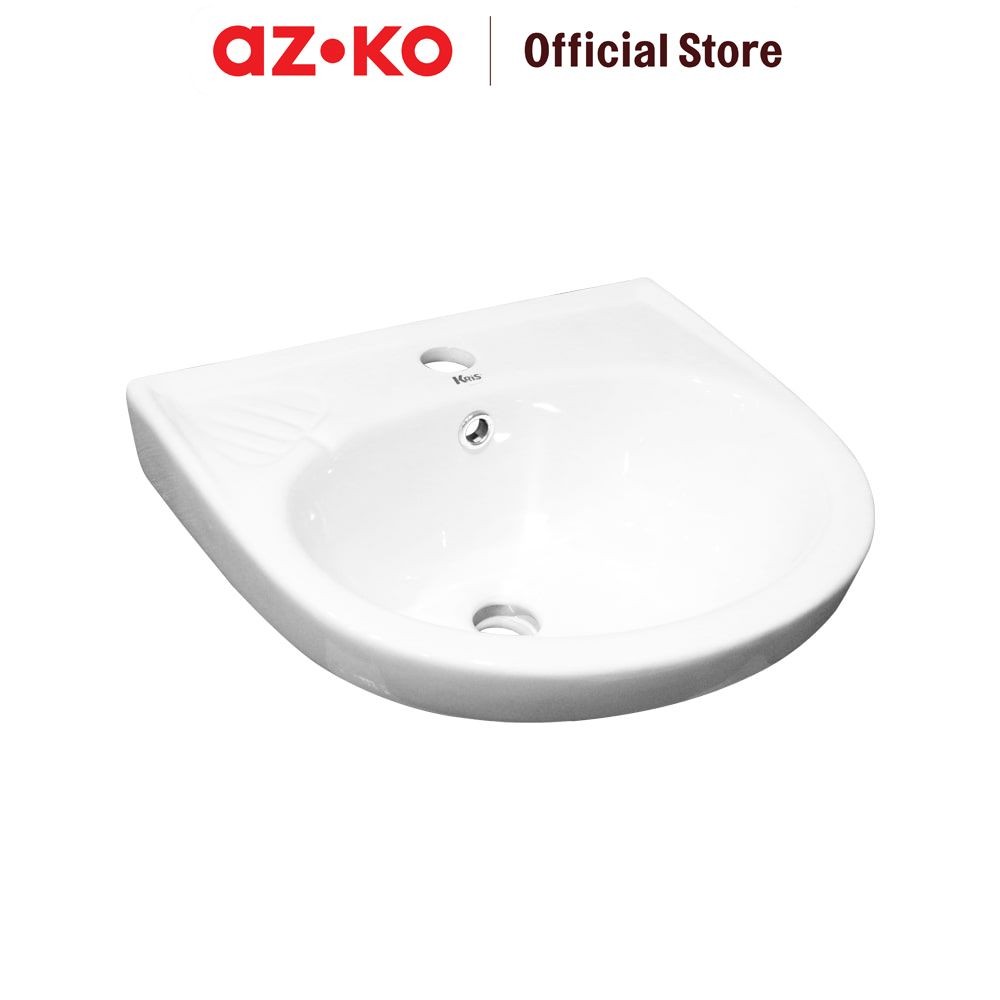 AZKO Kris Wastafel Dinding Tempel D2829 - Putih Wall Basin Wastafel Westafel Tempat Cuci Tangan Perl