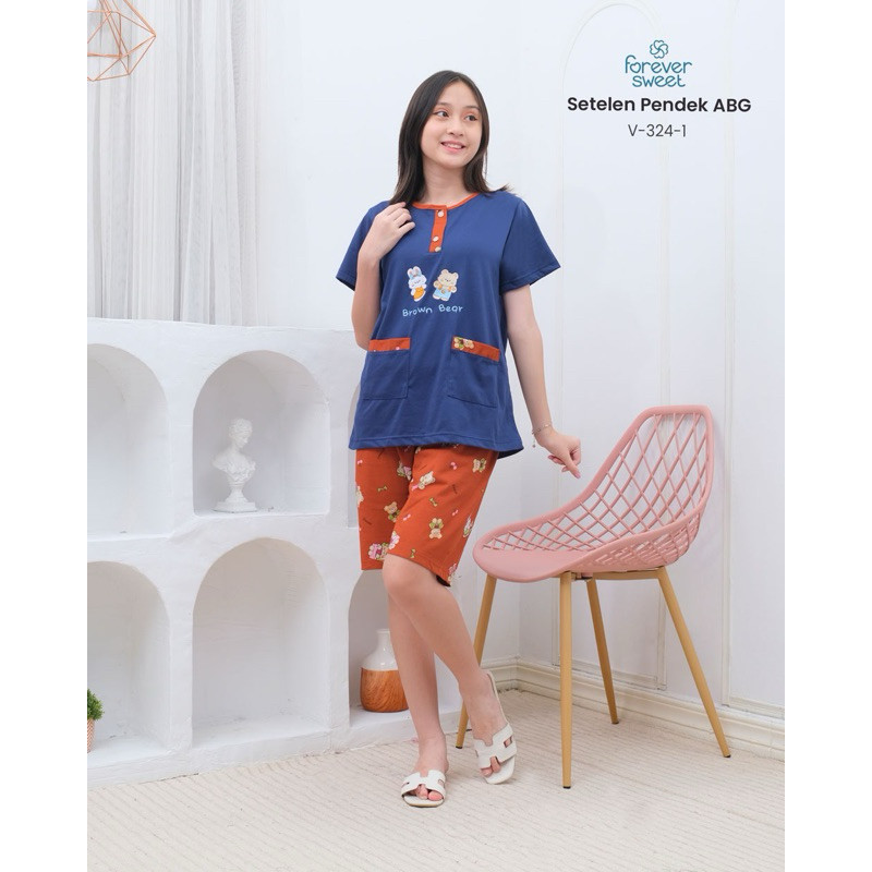 Babydoll Forever Sweet  Baju Tidur Piyama anak remaja Setelan Pendek ABG