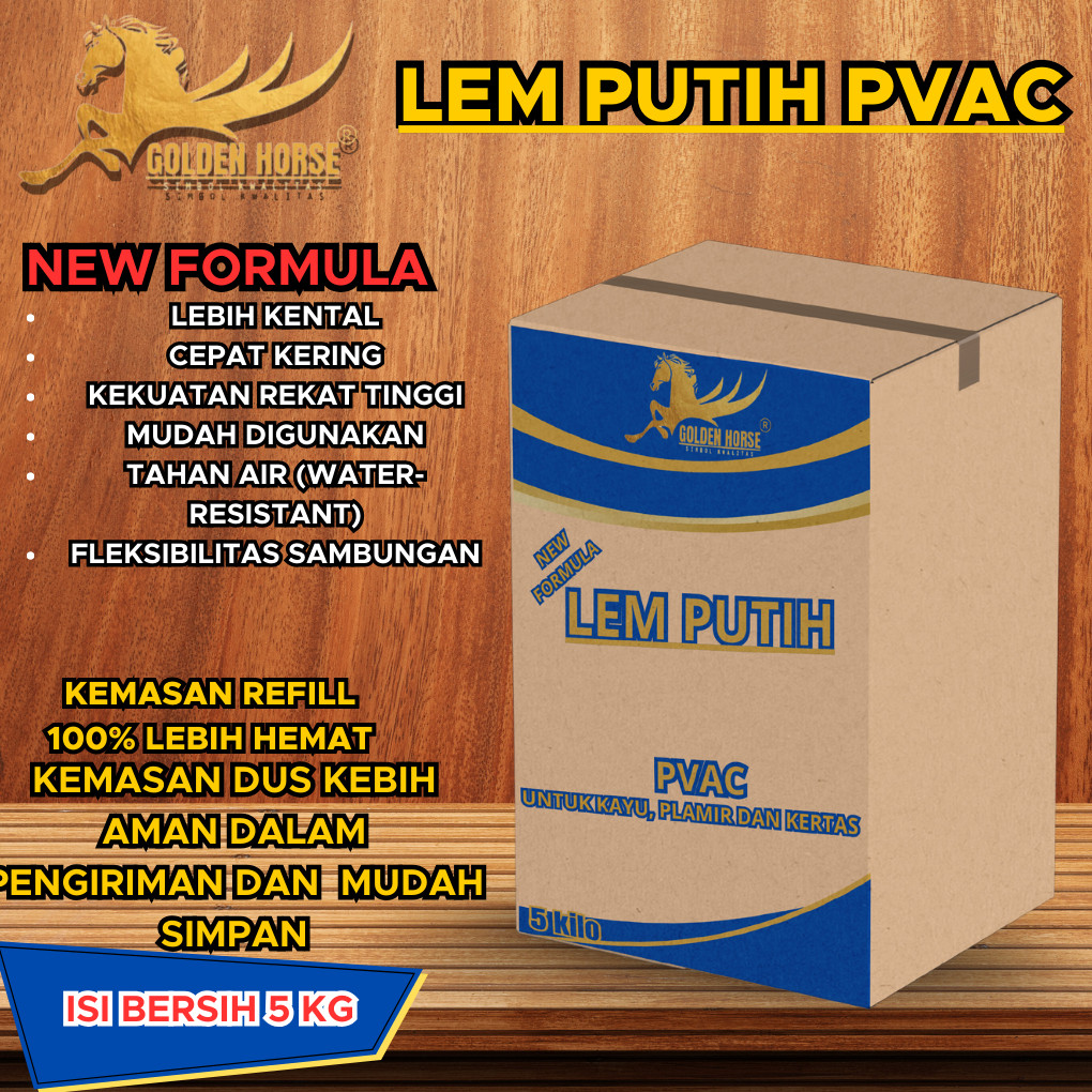Lem Putih pvac 5 kilo - golden horse