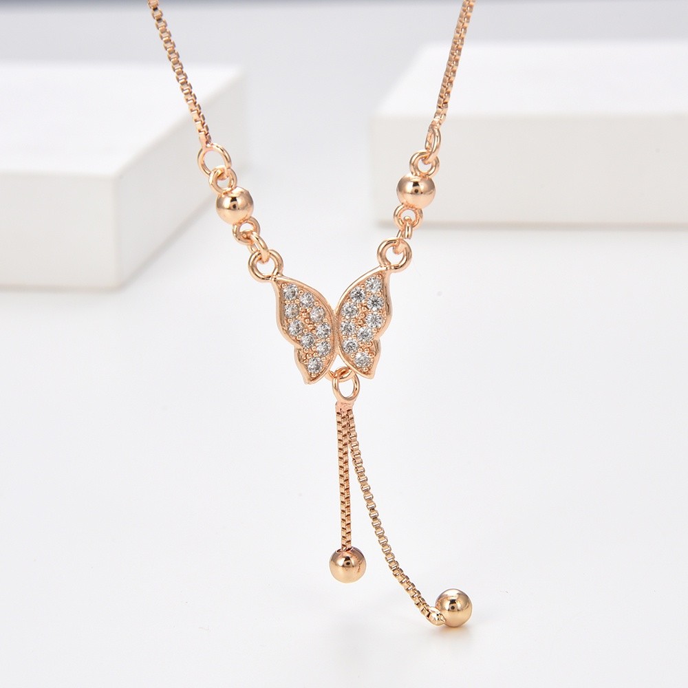 COD kalung titanium wanita emas muda model korea murah anti karat panjang asli silver nama selamanya