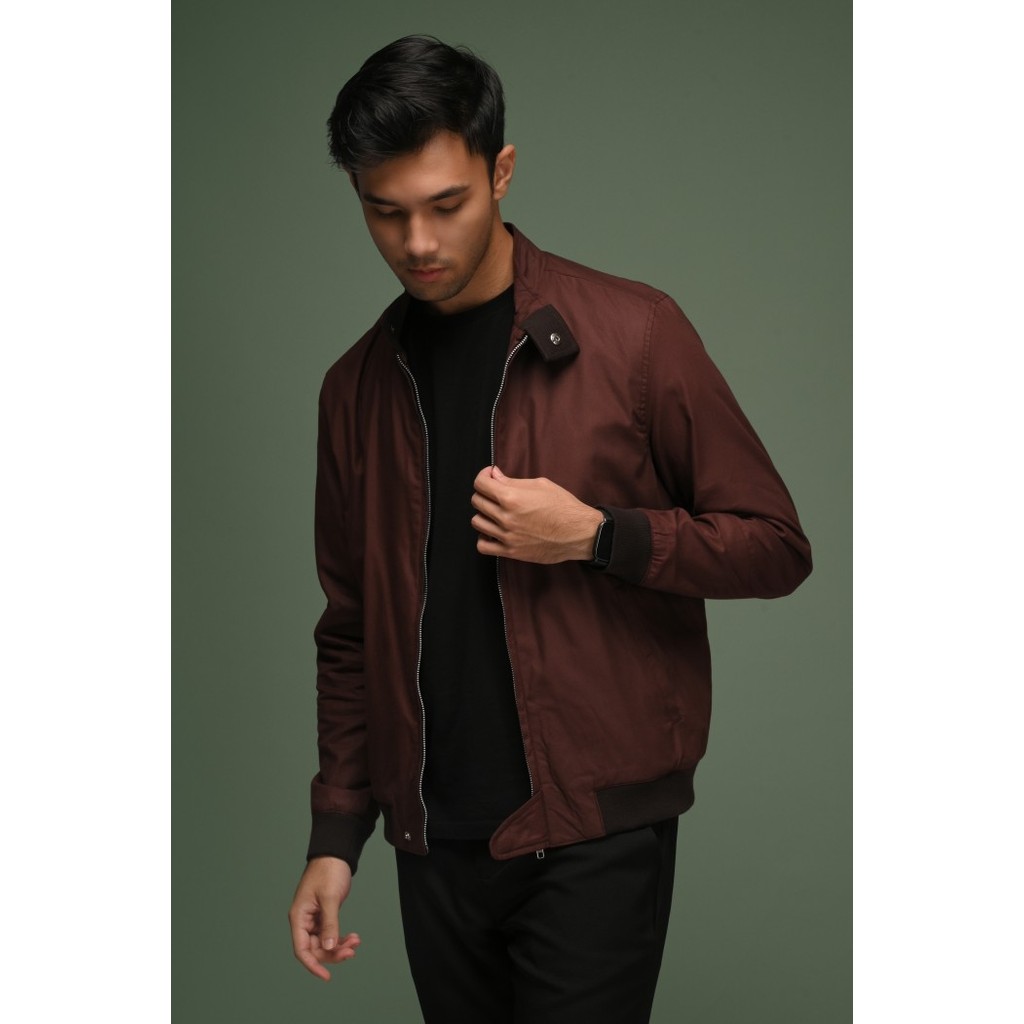 SALE -JAKET PREPP STUDIO HARRINGTON JACKET BROWN - M