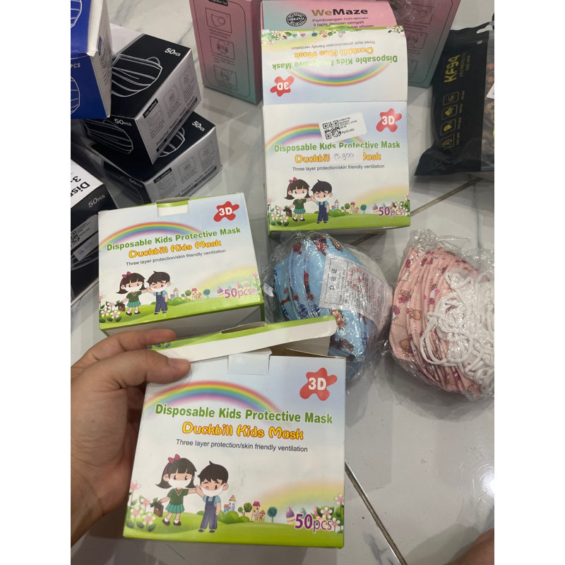 (GAT) Masker Duckbill Anak 1 BOX ISI 50 Masker Anak / Masker ducbill karakter / PROMO MASKER DUCKBIL