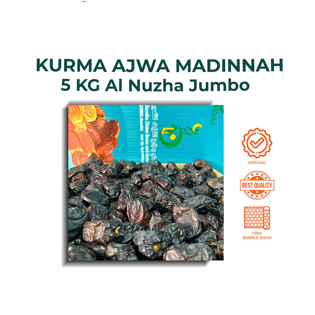 

KURMA AJWA MADINAH PREMIUM KEMASAN 5KG AL NUZHA JUMBO ORIGINAL