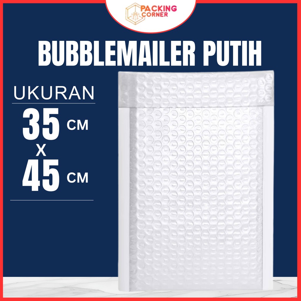 

BUBBLE MAILER 35X45 PUTIH Amplop Bubble Wrap Bubblemailer Packing 35X45