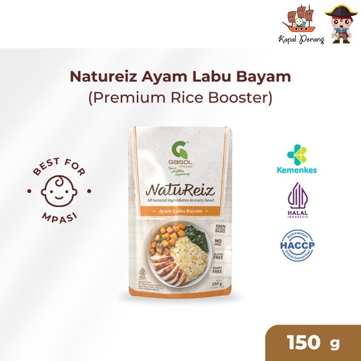 

GASOL Natureiz Premium Rice Booster Ayam, Labu, dan Bayam 150gr