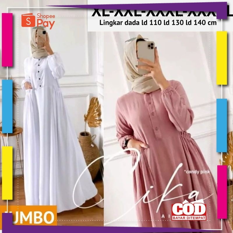 [PREMIUM ORIGINAL] GAMIS CIKA JUMBO LD 130 -140 CM