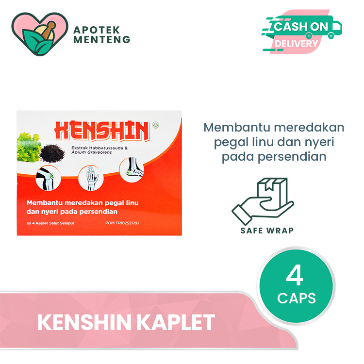 Kenshin 4 Kaplet - Obat Pereda Pegal Linu dan Nyeri Persendian