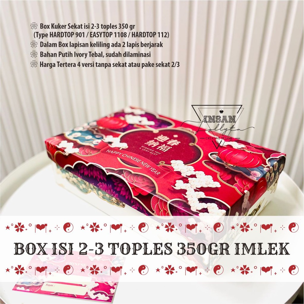 

Box sekat kuker isi 2-3 toples 350 gr Imlek Tema Elegant Clasic