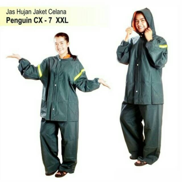 CX7 XXL Jas Hujan Jaket Celana Penguins CX-7 XXL