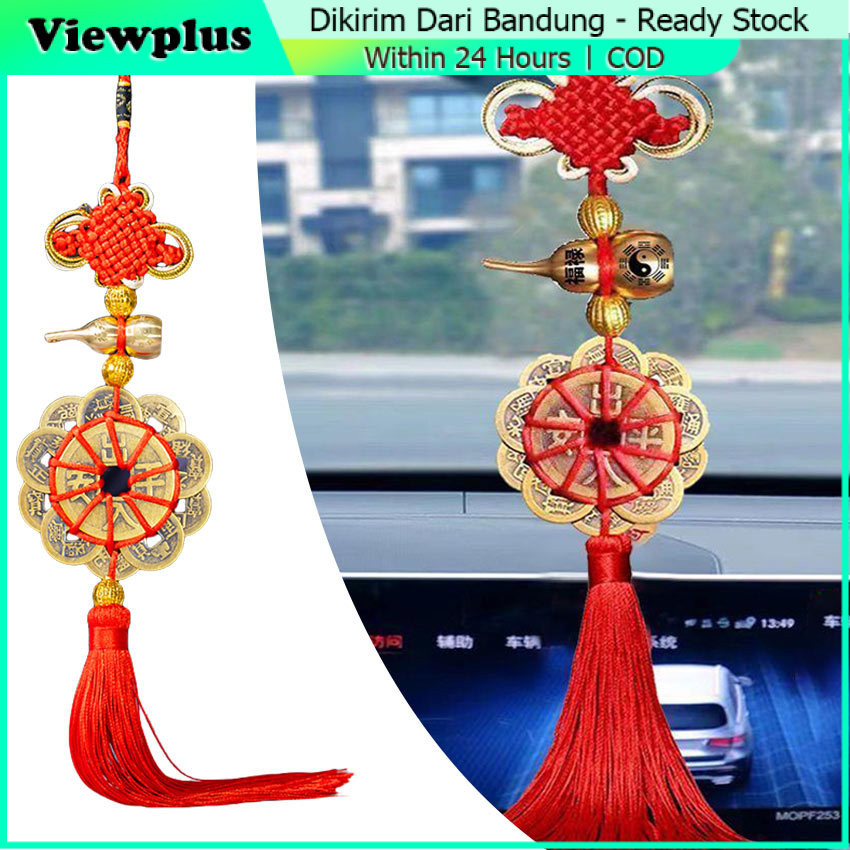 Gantungan Feng Shui 10 Coin Koin Keberuntungan china Bahan Kuningan Gantungan Fengshui / Gantungan H