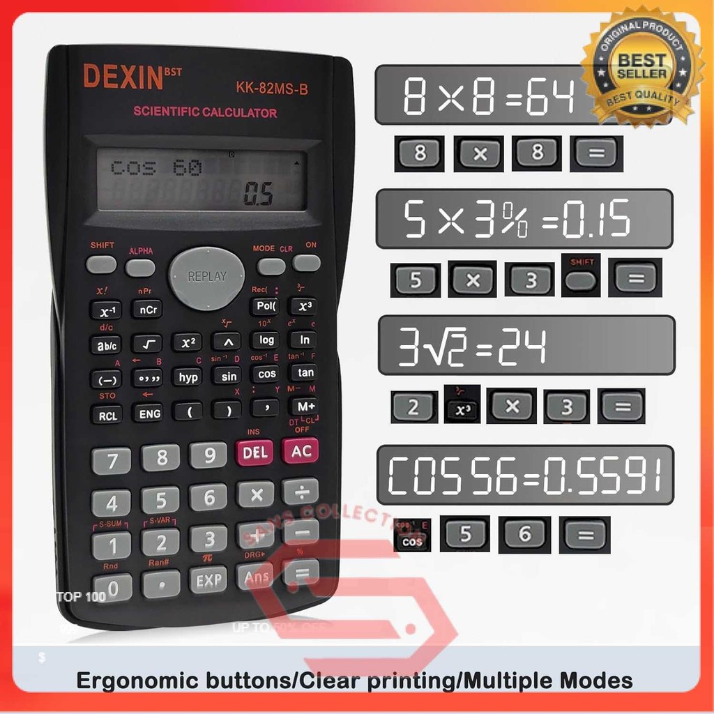 

DEXIN Kalkulator Elektronik Scientific Calculator - KK-82MS-B /SANS\