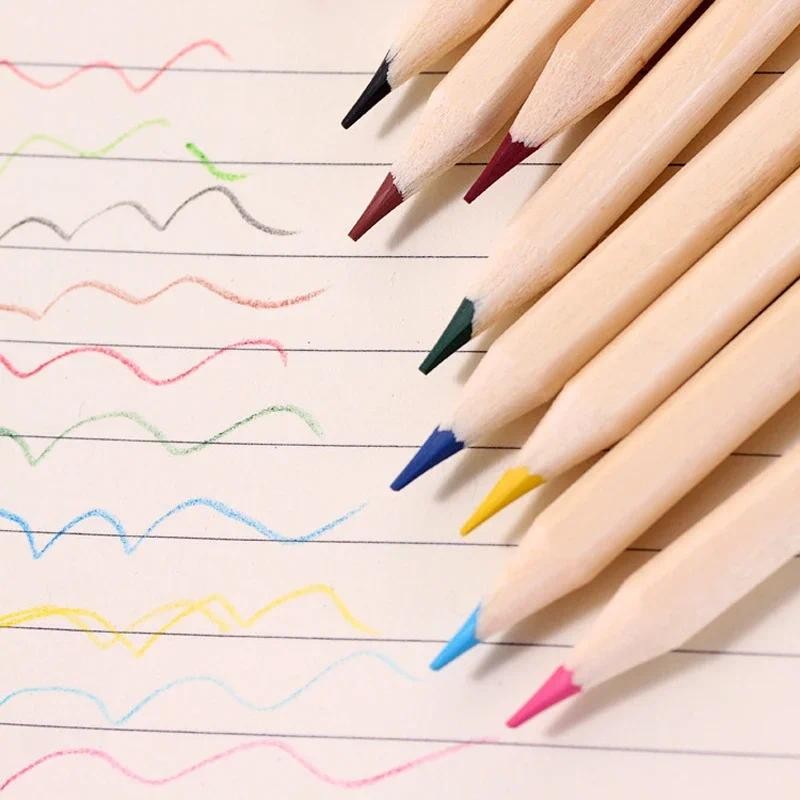 

Professional 12 Color Pencil Crayon for Child Kawaii School Supplies Stationery Batch Barreled Oily Colored Pencil Art Tool