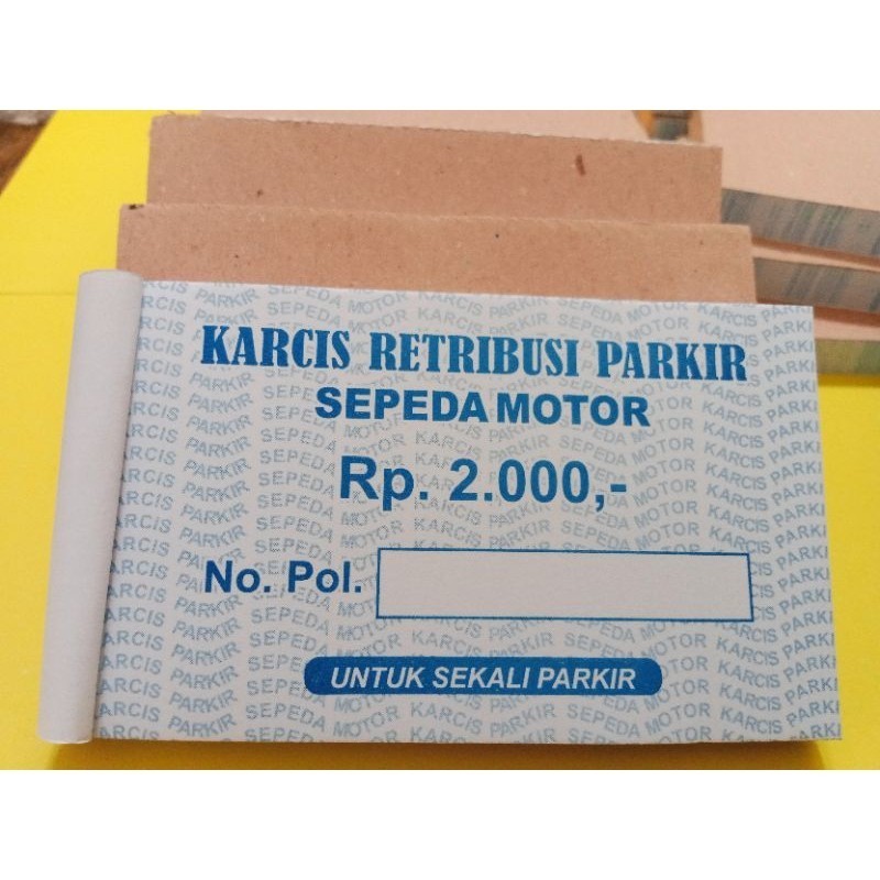 

KARCIS PARKIR NOMINAL 2 RIBU, 4 RIBU, 6 RIBU, 7 RIBU, 15 RIBU,TANPA NOMINAL