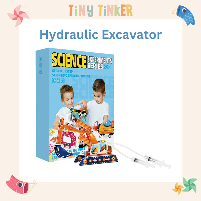 Hydraulic Excavator Ekskavator Hidrolik Mainan Edukasi Eksperimen Sains Anak Balita Science Experime