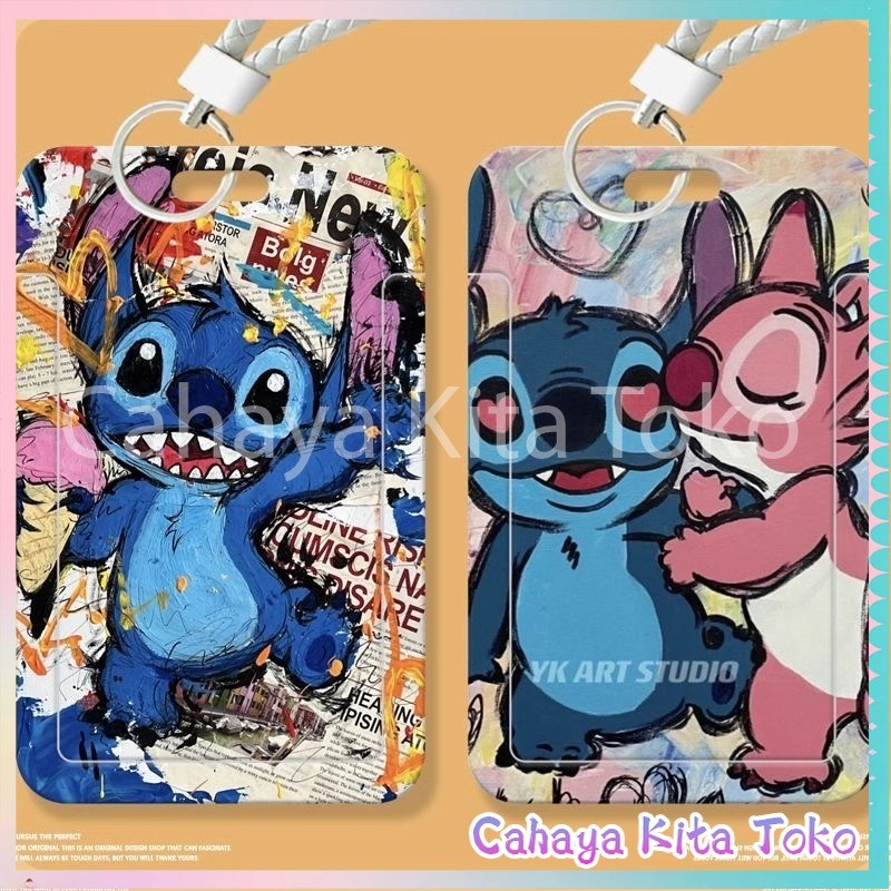 

ID CARD HOLDER/SARUNG KARTU/pesanan Hadiah Khusus/SUPPORT HARGA GROSIR/Stitch yang lucu dan berwarna biru